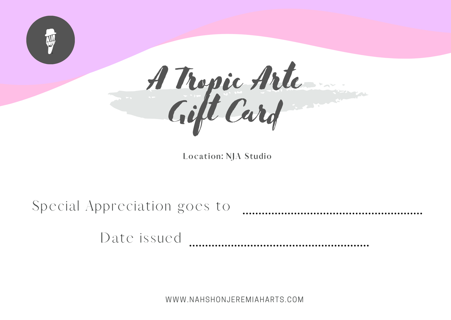 Tropic Arte Gift Card